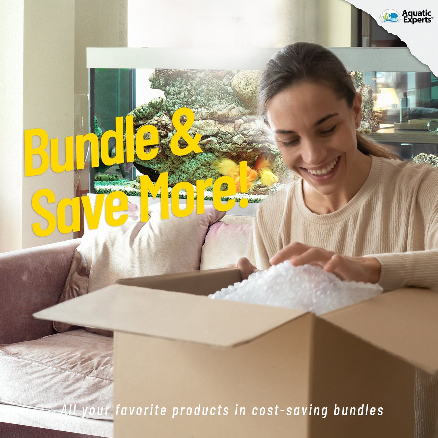 Aquarium Bundle - ClassicBlue 12" x 72" + Polishing Pad Filter Pad 100 Micron 1 pack