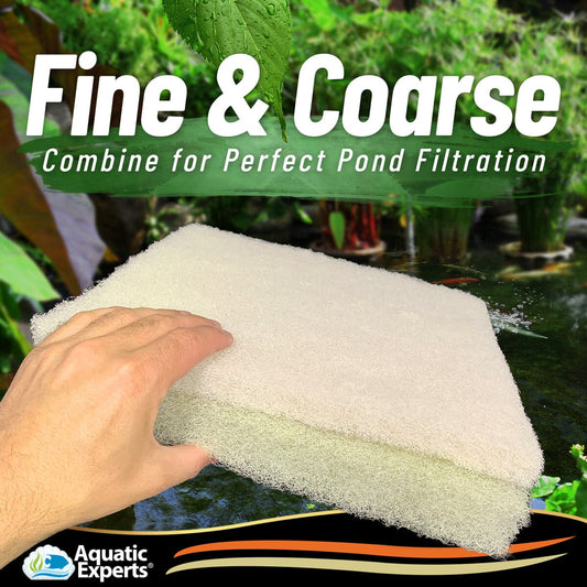 Pond Bundle - Cream Pond Filter Pad 12" x 36" + White Pond Filter Pad 12" x 72"