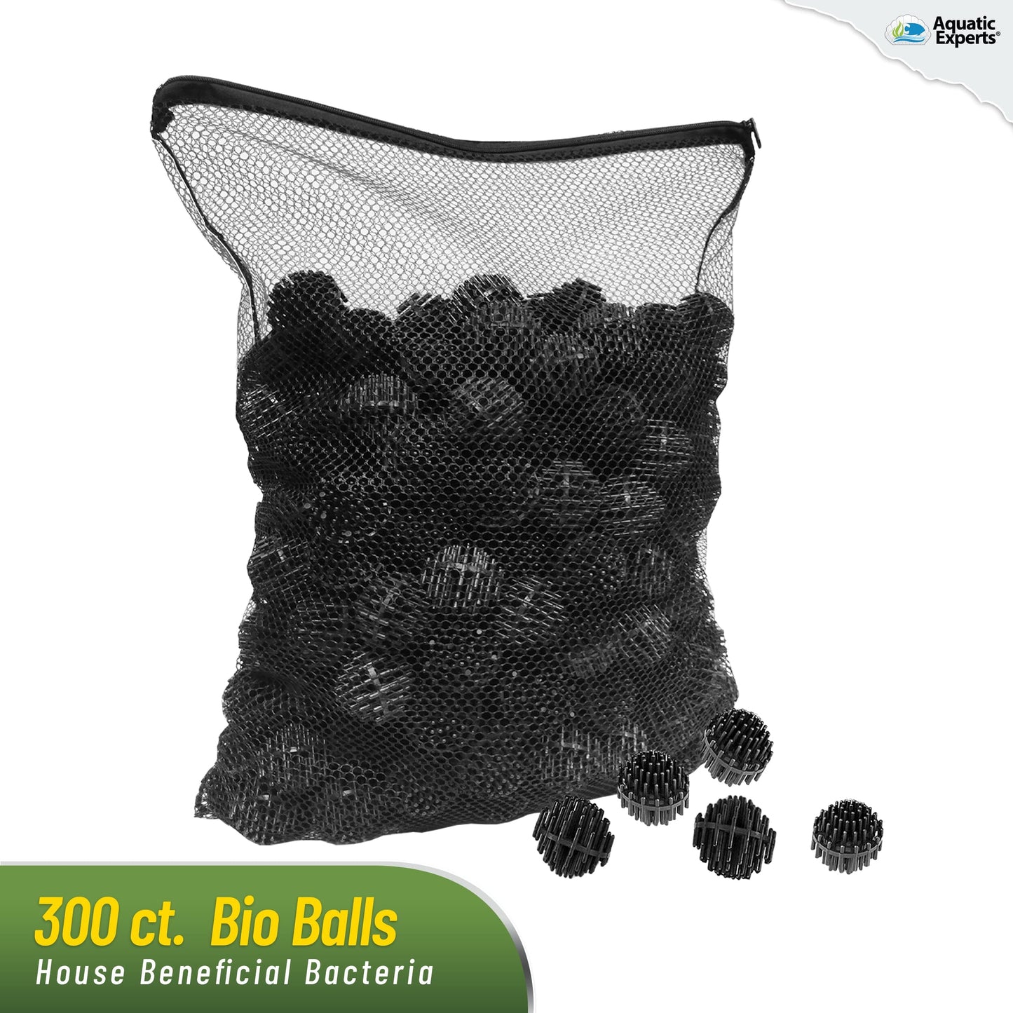 Pond Bundle - White Fine Filter Pad 12" x 72", Black Coarse FIlter Pad 12" x 72", 300 Count BioBalls with Mesh Bag