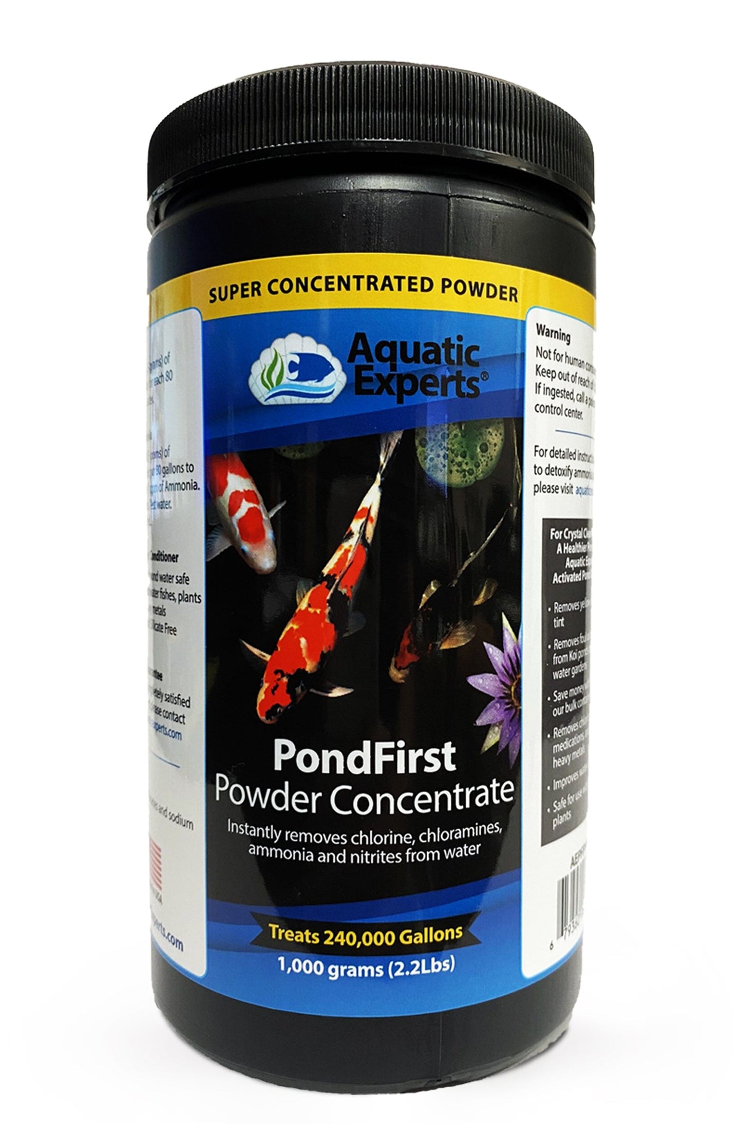 PondFirst - Concentrated Instant Dechlorinator for Fish Ponds, Makes Water Safe for Koi and Goldfish, Made in The USA