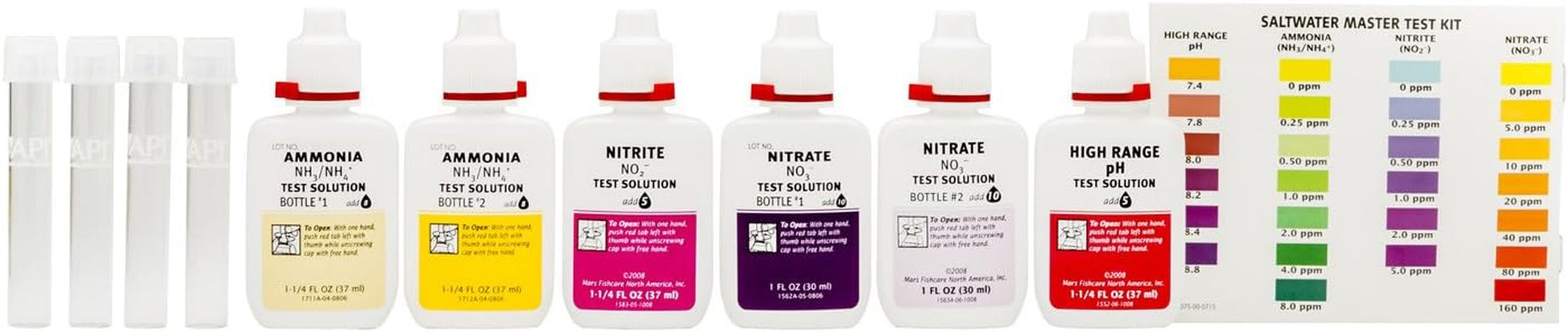 Marine Bundle Pack: One (1)  SALTWATER MASTER TEST KIT, One (1)  MARINE FLAKES Fish Food