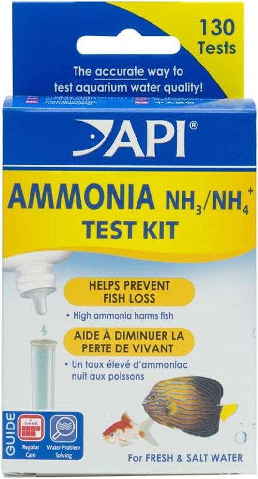 AMMONIA 130-Test Freshwater and Saltwater Aquarium Water Test Kit
