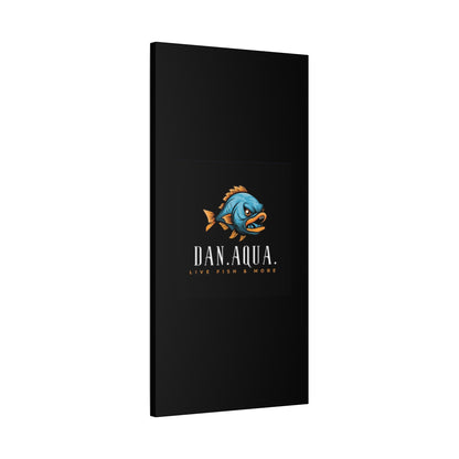 Dan.Aqua Fish Logo Canvas Print — Matte Stretched Wall Art