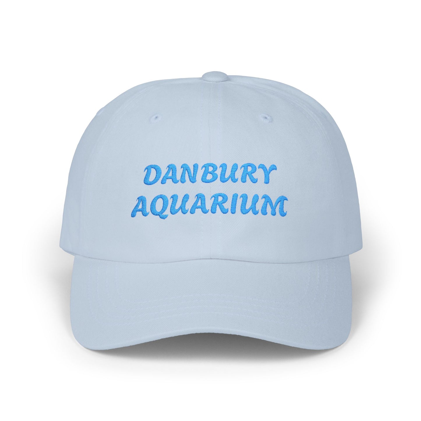 Danbury Aquarium Dad Cap — Embroidered White Baseball Hat