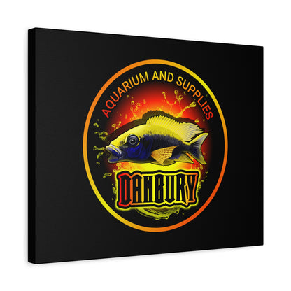 Danbury Aquarium Supplies Fish Logo Matte Canvas Print