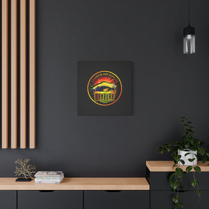 Danbury Aquarium Supplies Fish Logo Matte Canvas Print