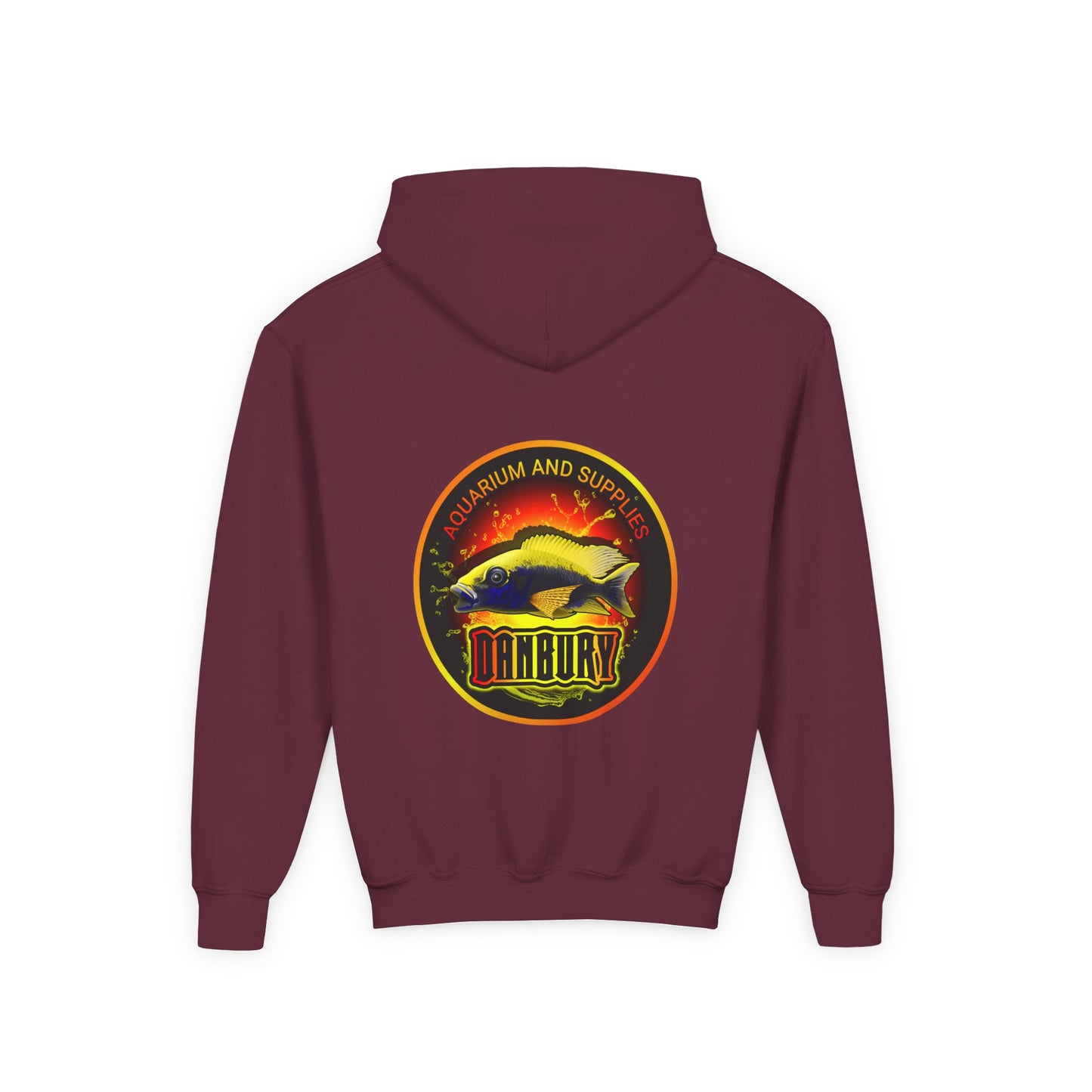 Youth Hoodie — Colorful Aquarium Fish Graphic Pullover