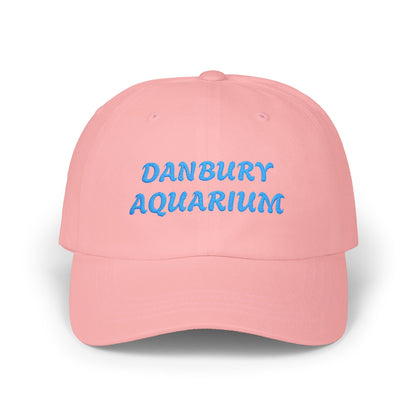 Danbury Aquarium Dad Cap — Embroidered White Baseball Hat