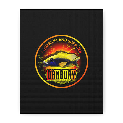 Danbury Aquarium Supplies Fish Logo Matte Canvas Print