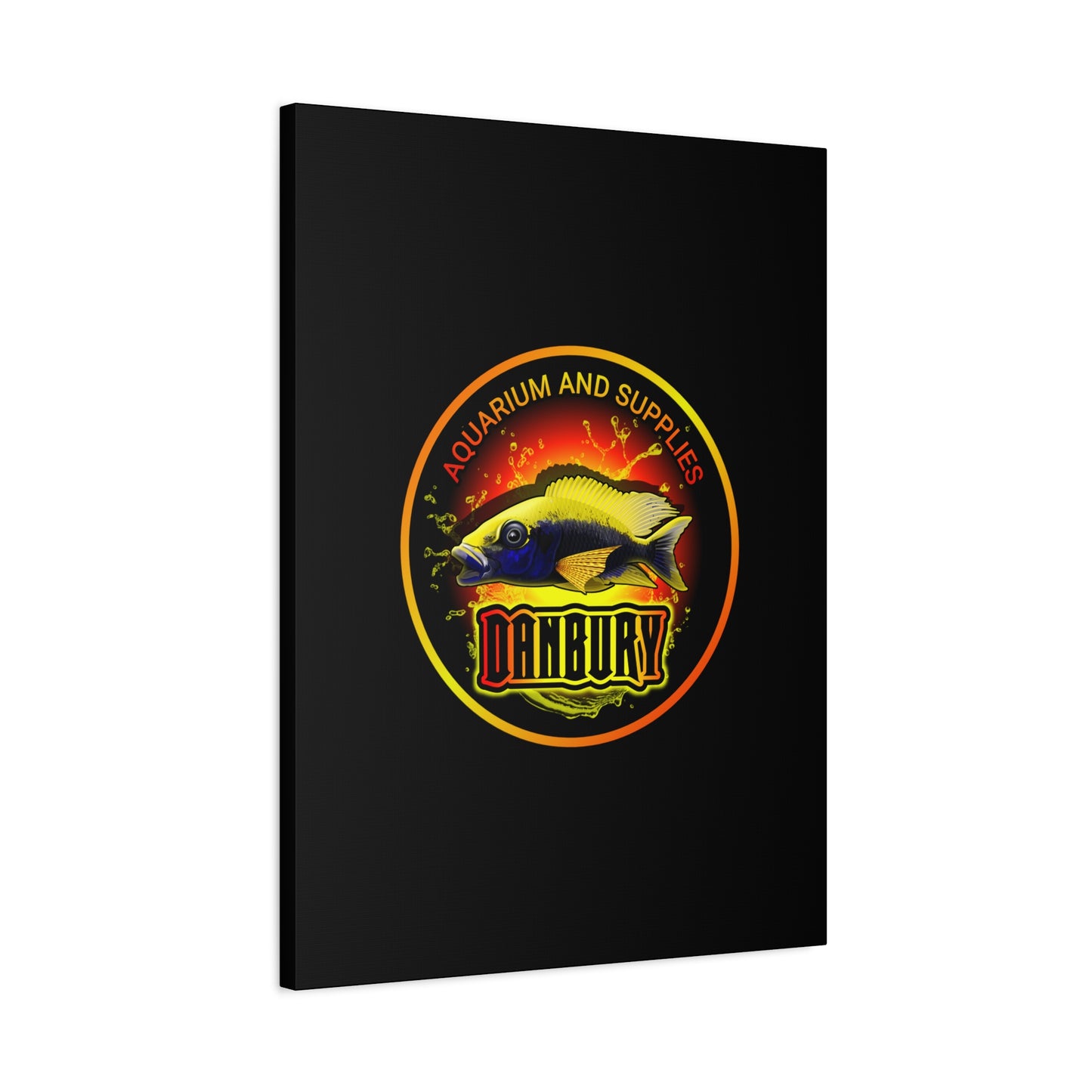 Danbury Aquarium Supplies Fish Logo Matte Canvas Print