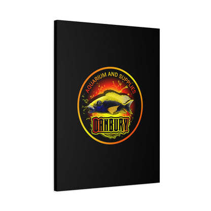 Danbury Aquarium Supplies Fish Logo Matte Canvas Print