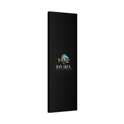Dan.Aqua Fish Logo Canvas Print — Matte Stretched Wall Art