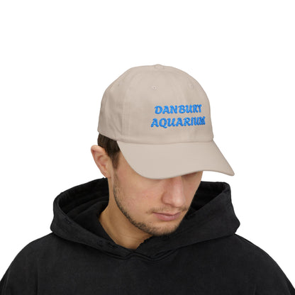 Danbury Aquarium Dad Cap — Embroidered White Baseball Hat