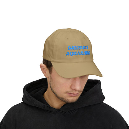 Danbury Aquarium Dad Cap — Embroidered White Baseball Hat