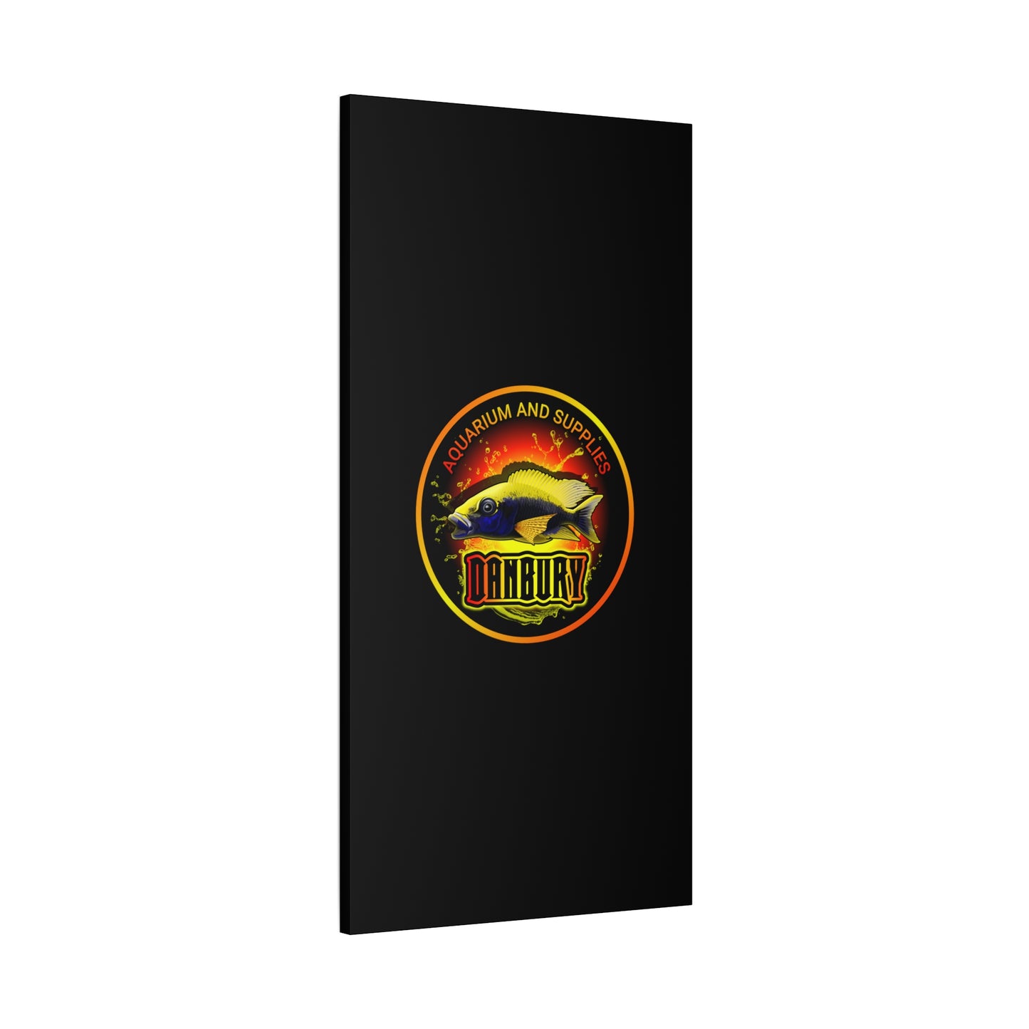 Danbury Aquarium Supplies Fish Logo Matte Canvas Print