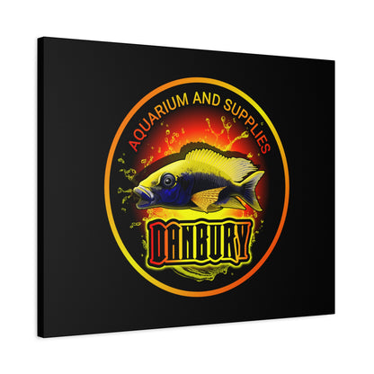 Danbury Aquarium Supplies Fish Logo Matte Canvas Print