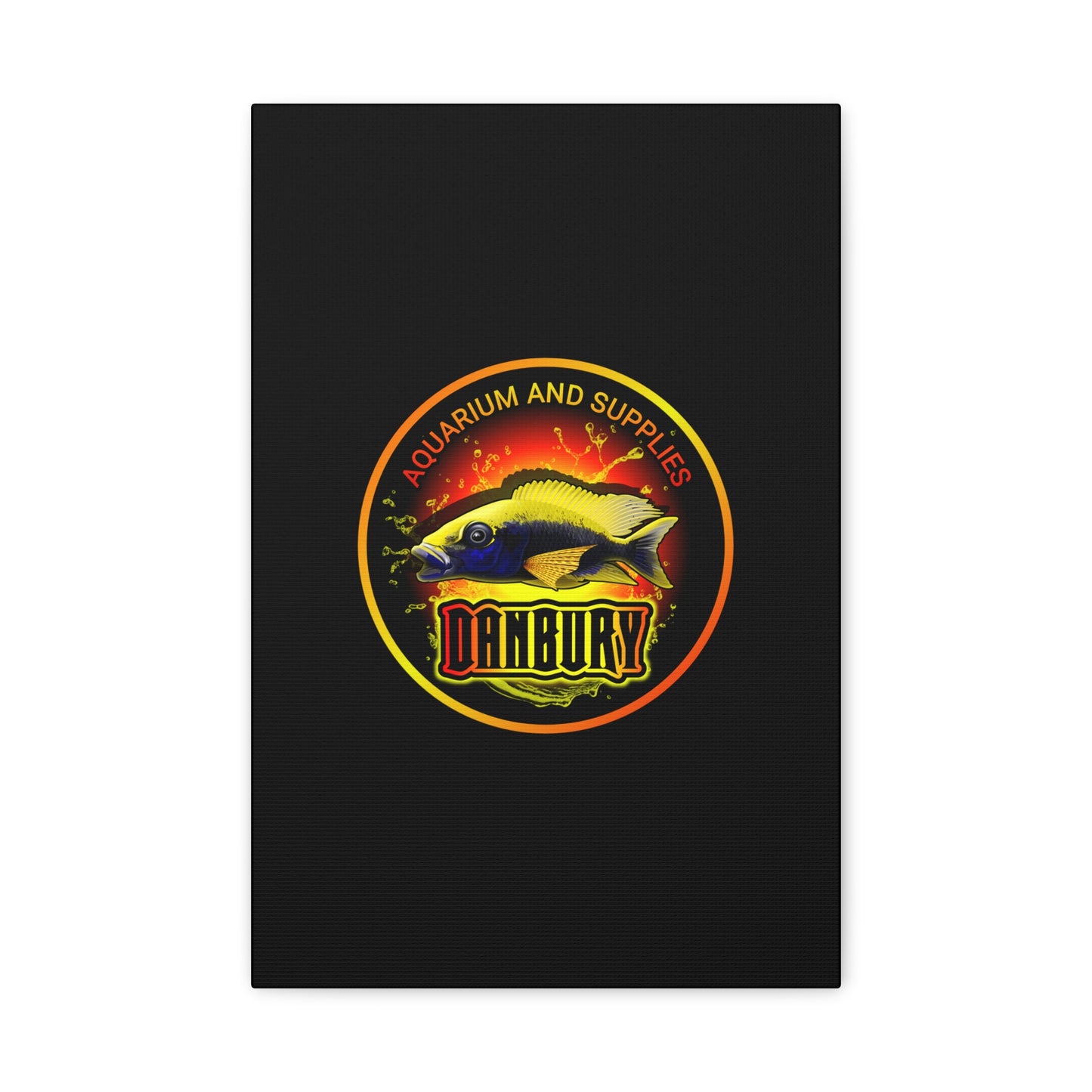 Danbury Aquarium Supplies Fish Logo Matte Canvas Print