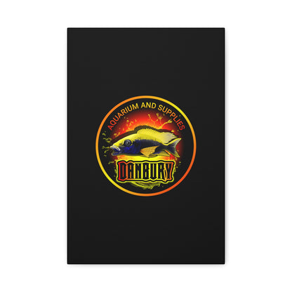 Danbury Aquarium Supplies Fish Logo Matte Canvas Print