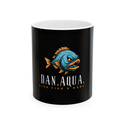 Dan Aqua Fishing Logo Ceramic Mug — Fish Lover Coffee Cup (11oz & 15oz)