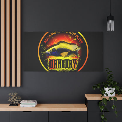 Danbury Aquarium Supplies Fish Logo Matte Canvas Print