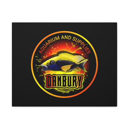 Danbury Aquarium Supplies Fish Logo Matte Canvas Print