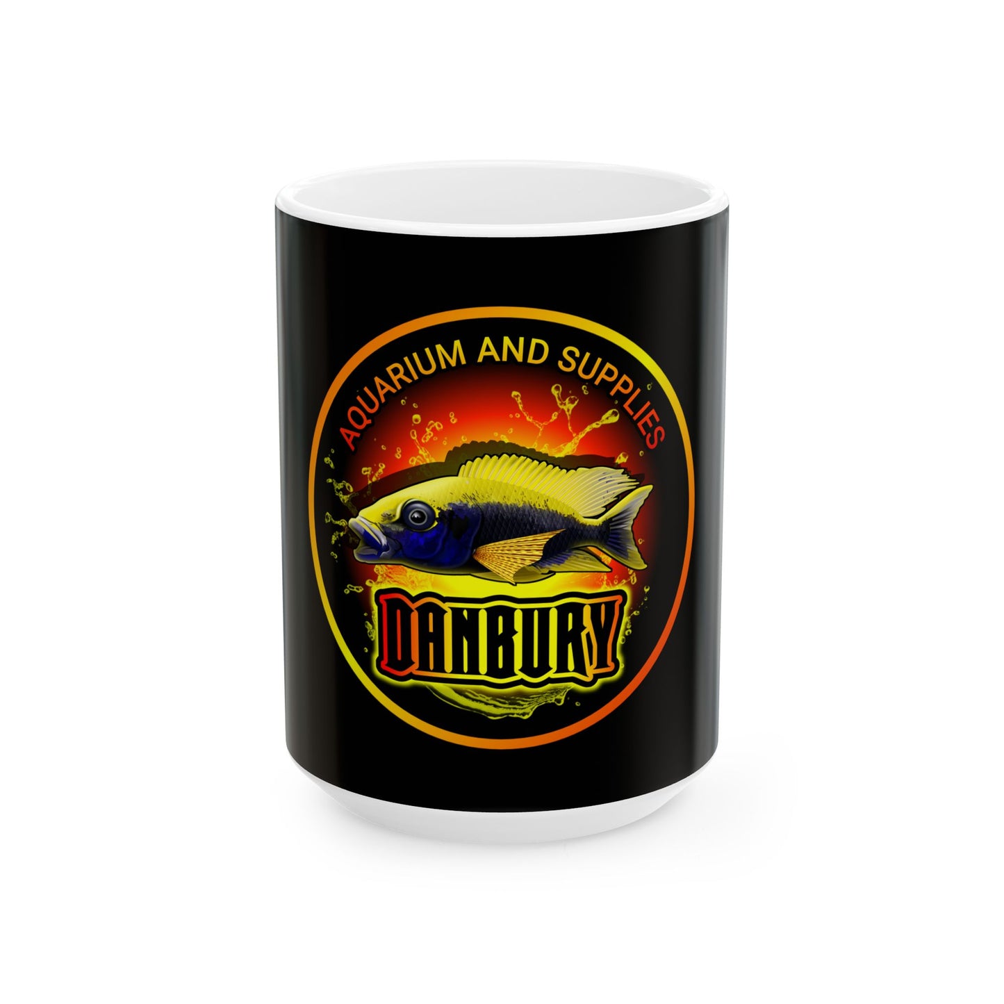 Danbury Aquarium & Supplies Ceramic Mug – Fish Logo Coffee Cup (11oz/15oz)