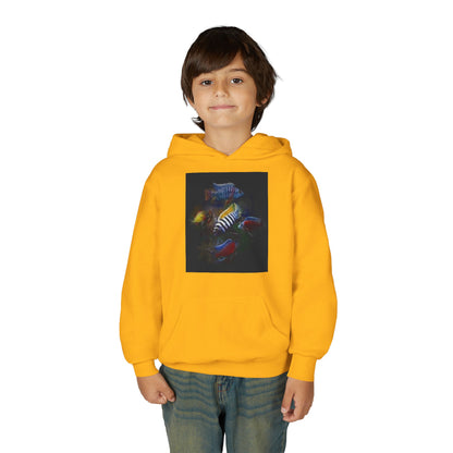 Youth Hoodie — Colorful Aquarium Fish Graphic Pullover