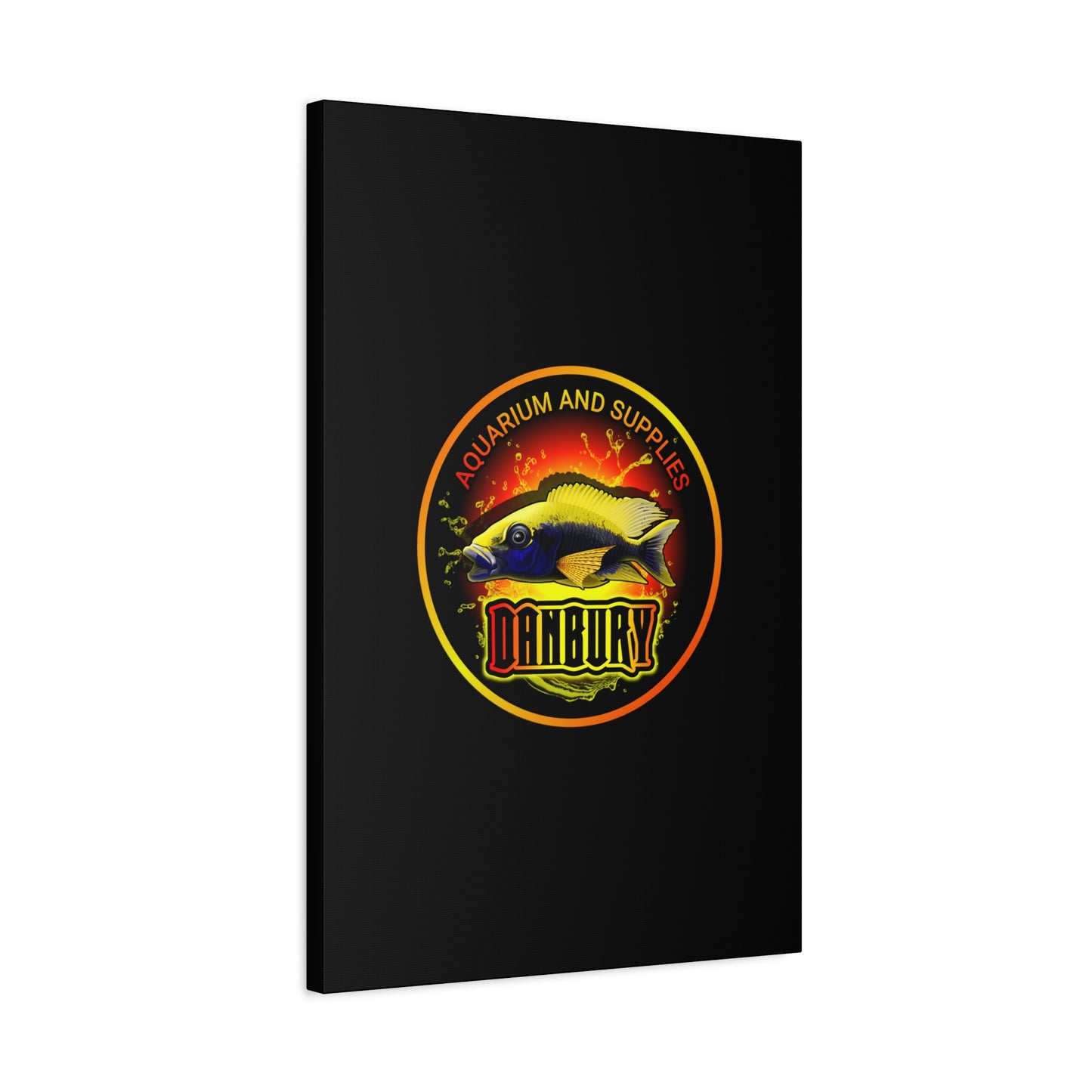 Danbury Aquarium Supplies Fish Logo Matte Canvas Print