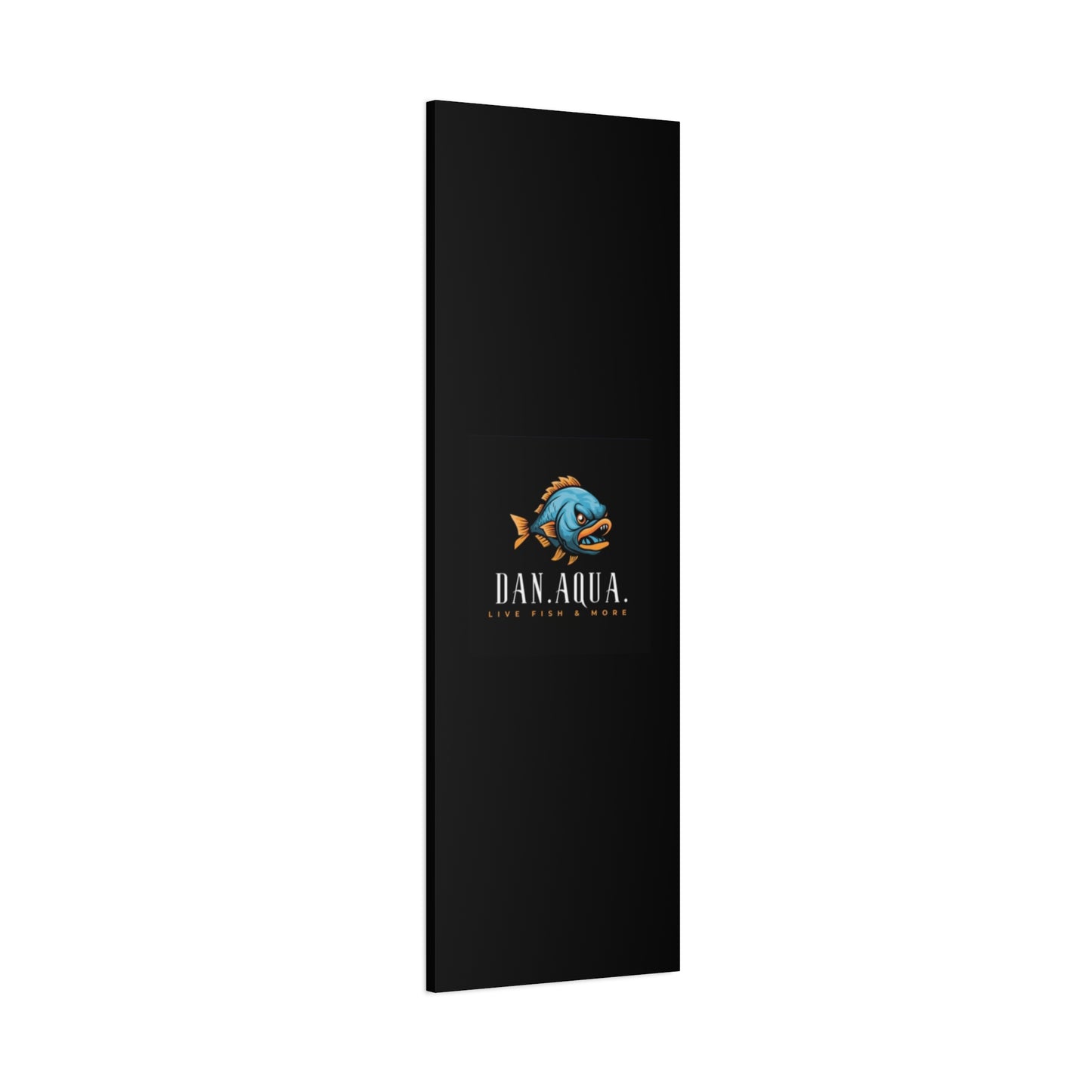 Dan.Aqua Fish Logo Canvas Print — Matte Stretched Wall Art