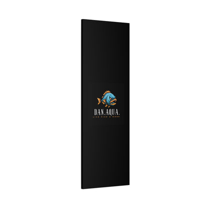 Dan.Aqua Fish Logo Canvas Print — Matte Stretched Wall Art