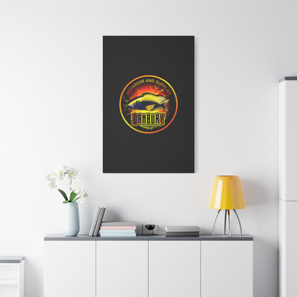 Danbury Aquarium Supplies Fish Logo Matte Canvas Print