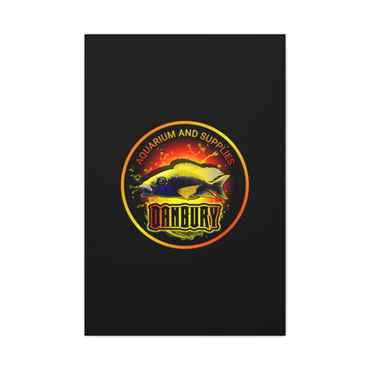 Danbury Aquarium Supplies Fish Logo Matte Canvas Print