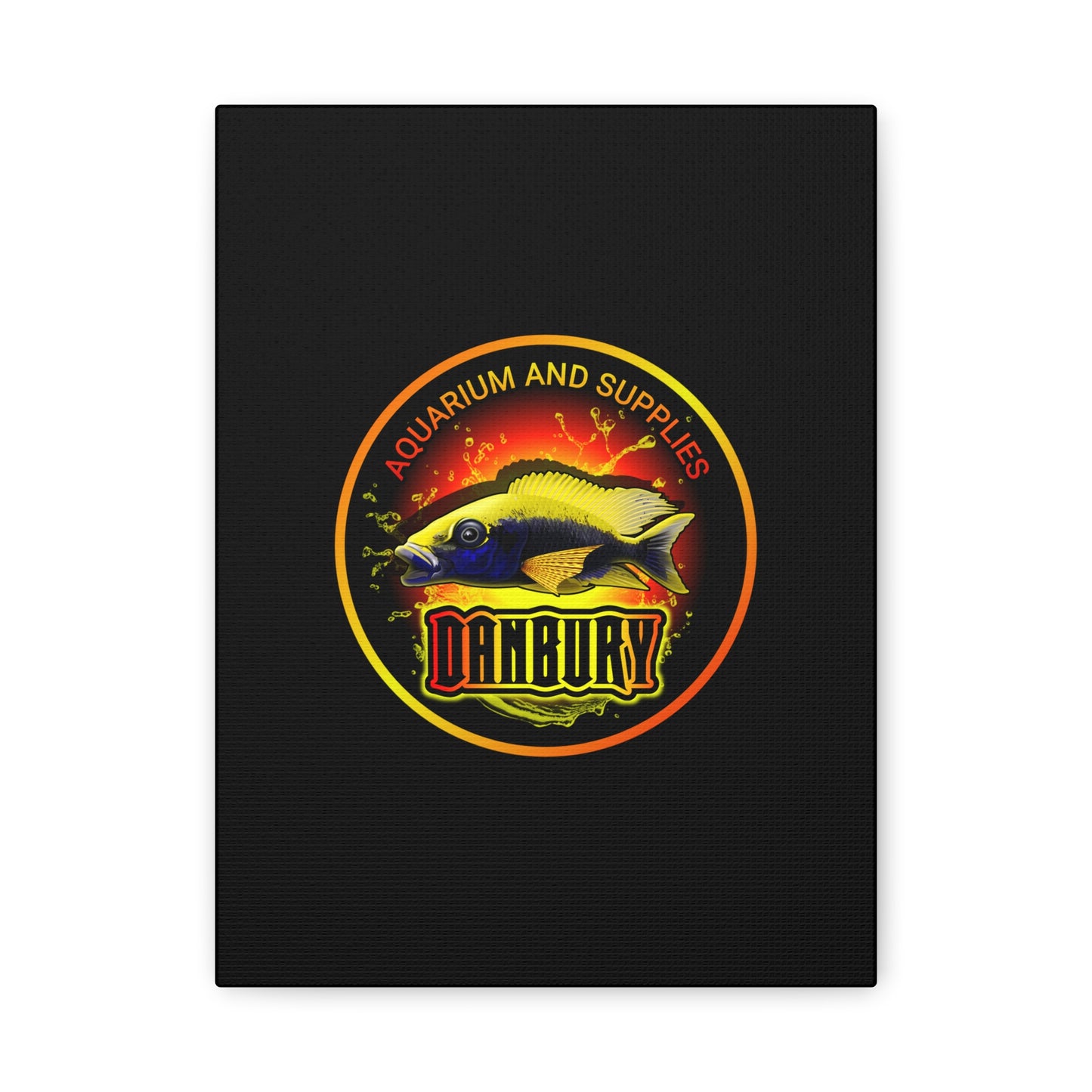 Danbury Aquarium Supplies Fish Logo Matte Canvas Print
