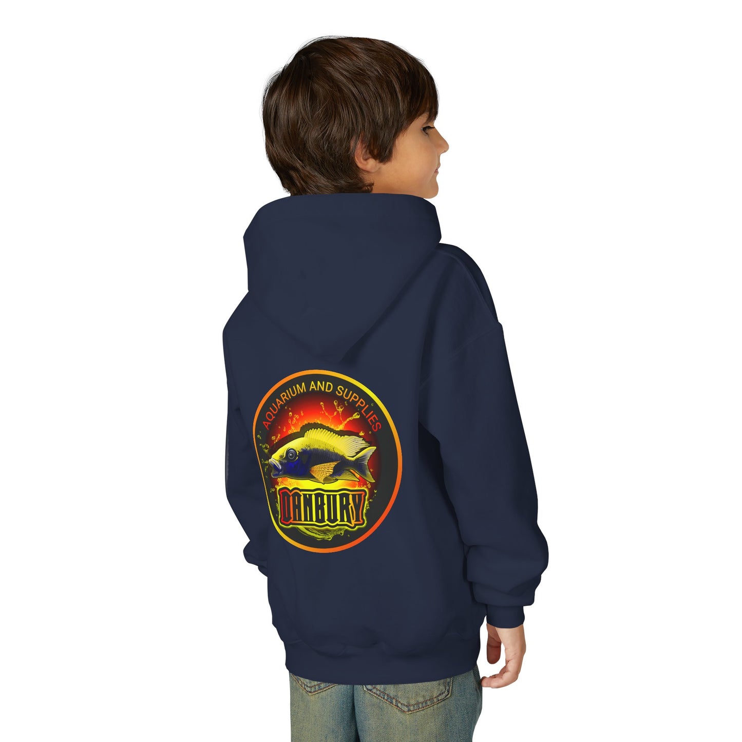 Youth Hoodie — Colorful Aquarium Fish Graphic Pullover