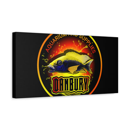 Danbury Aquarium Supplies Fish Logo Matte Canvas Print