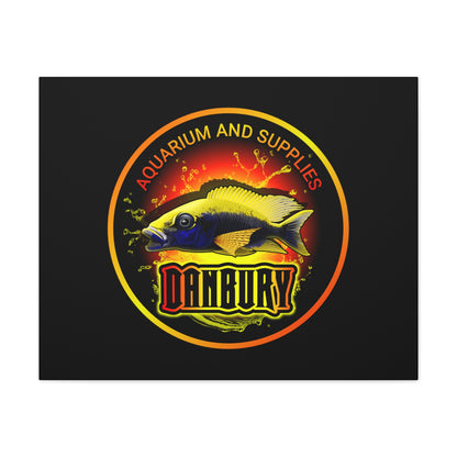 Danbury Aquarium Supplies Fish Logo Matte Canvas Print