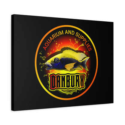 Danbury Aquarium Supplies Fish Logo Matte Canvas Print
