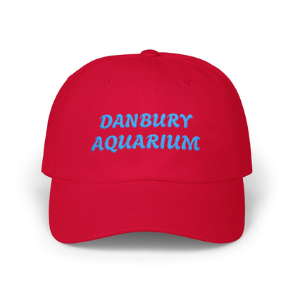 Danbury Aquarium Dad Cap — Embroidered White Baseball Hat