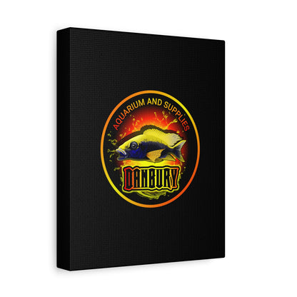 Danbury Aquarium Supplies Fish Logo Matte Canvas Print