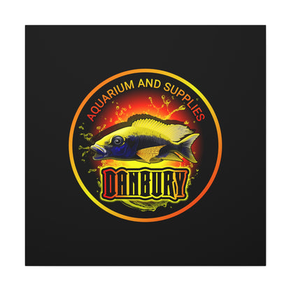 Danbury Aquarium Supplies Fish Logo Matte Canvas Print