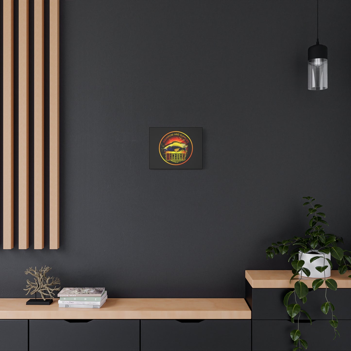Danbury Aquarium Supplies Fish Logo Matte Canvas Print