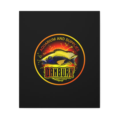 Danbury Aquarium Supplies Fish Logo Matte Canvas Print