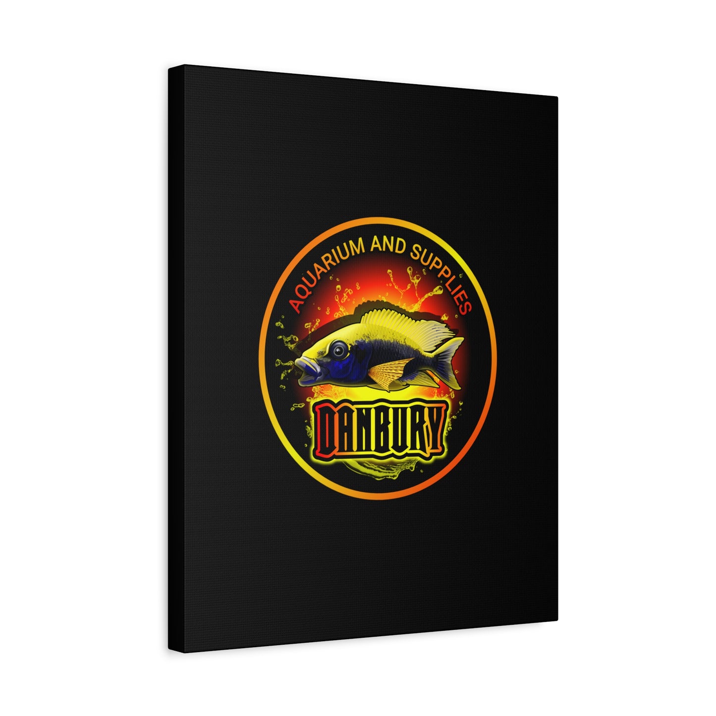 Danbury Aquarium Supplies Fish Logo Matte Canvas Print