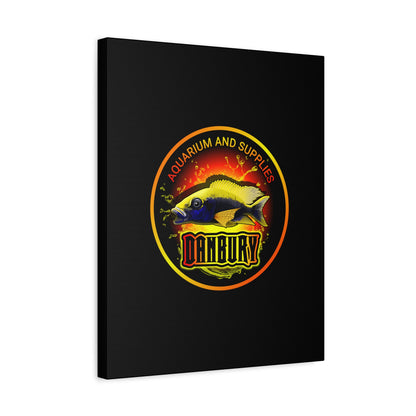 Danbury Aquarium Supplies Fish Logo Matte Canvas Print