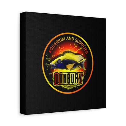 Danbury Aquarium Supplies Fish Logo Matte Canvas Print