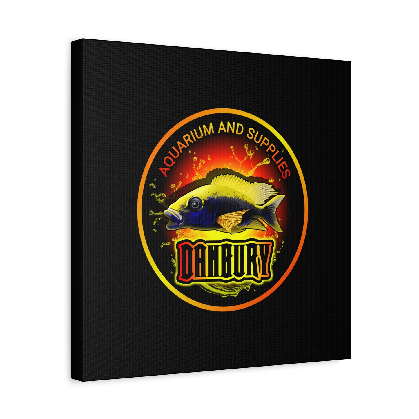 Danbury Aquarium Supplies Fish Logo Matte Canvas Print
