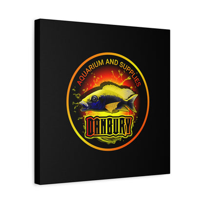 Danbury Aquarium Supplies Fish Logo Matte Canvas Print