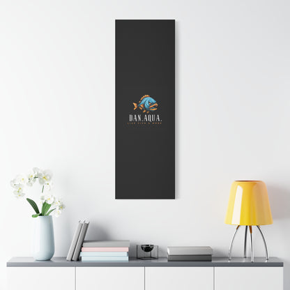 Dan.Aqua Fish Logo Canvas Print — Matte Stretched Wall Art