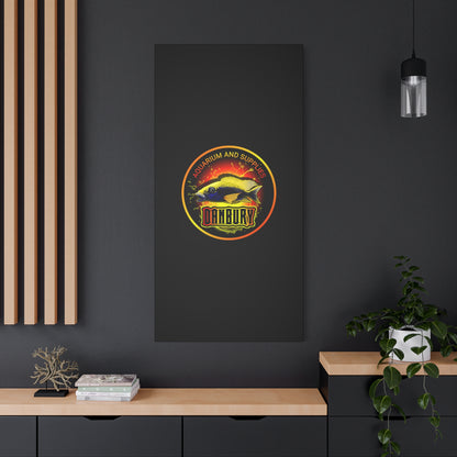 Danbury Aquarium Supplies Fish Logo Matte Canvas Print
