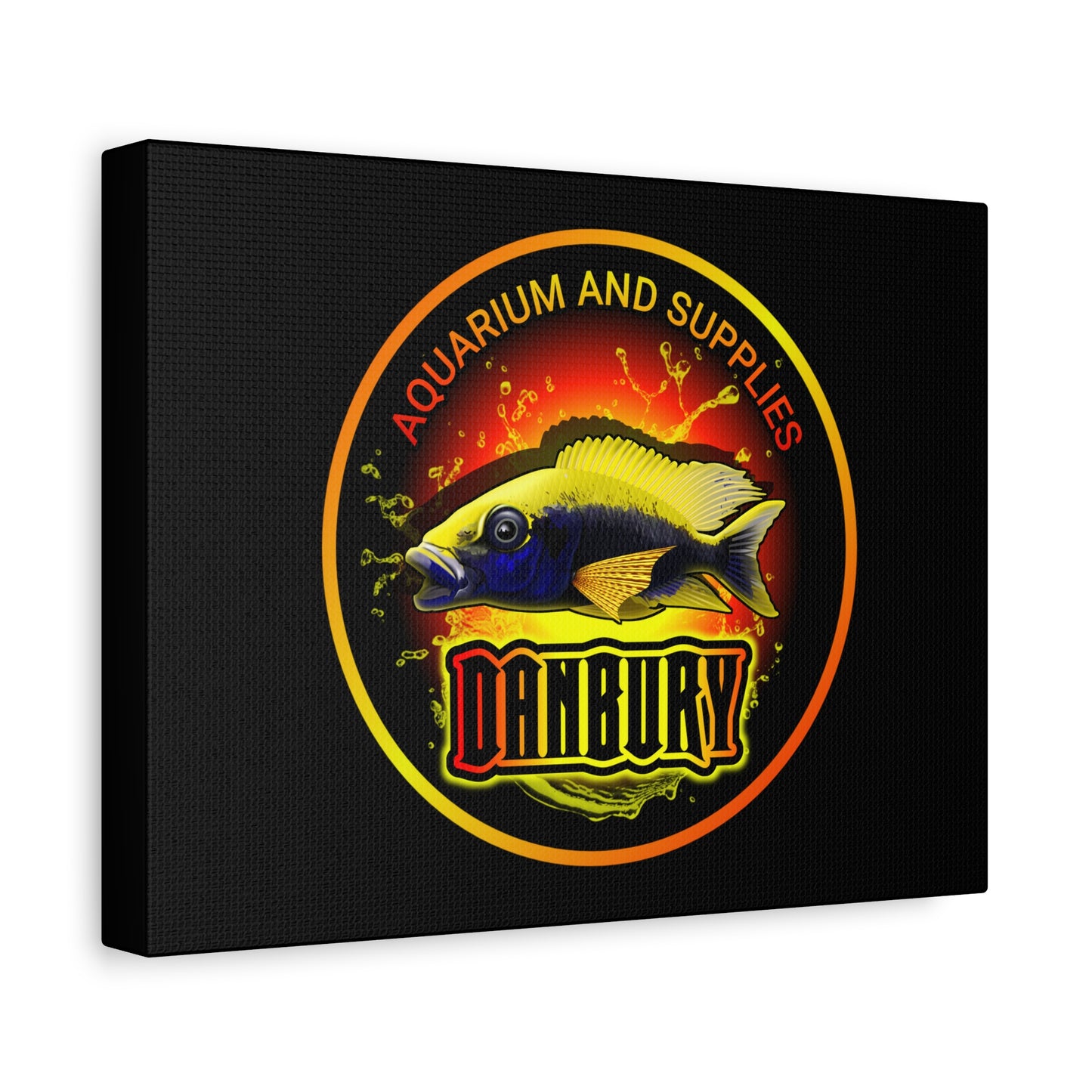 Danbury Aquarium Supplies Fish Logo Matte Canvas Print